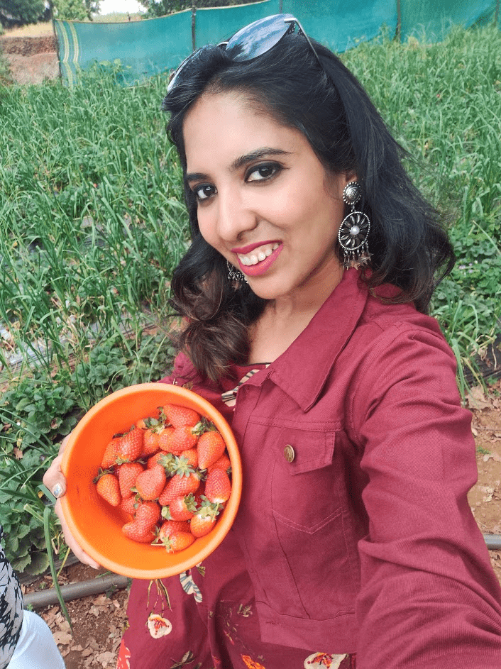 Strawberry plucked by me! 