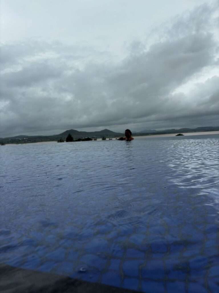 Infinity pool at Aria Resort Nashik